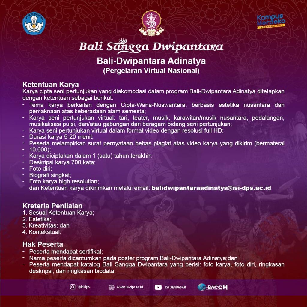Bali Dwipantara Adinatya (Pergelaran Virtual Nasional)