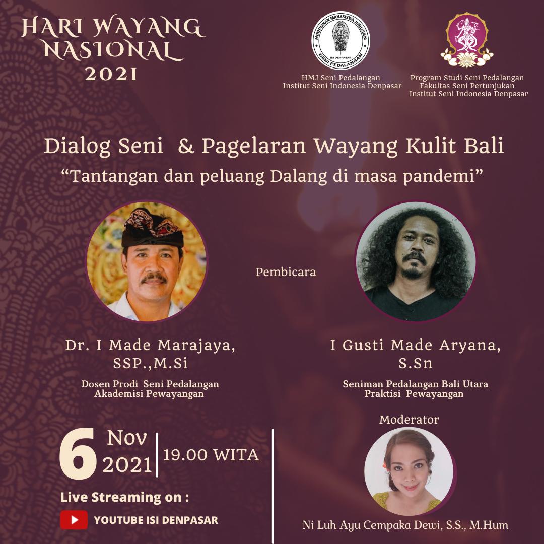 Dialoh Seni & Pagelaran Wayang Kulit Bali